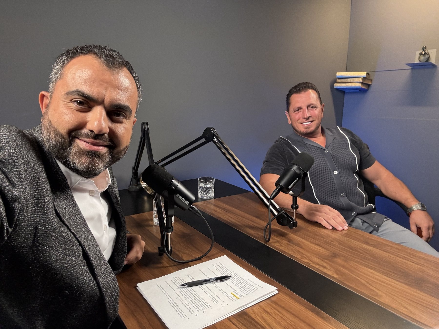 Edgar and his guest before recording